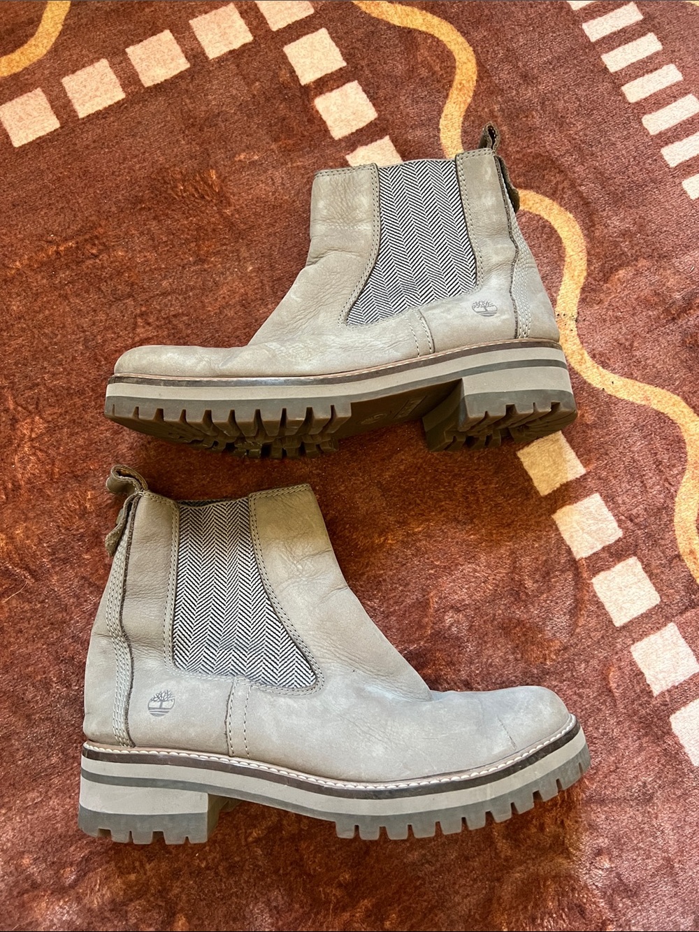Timberland Taupe Chelsea Lug Sole Boots